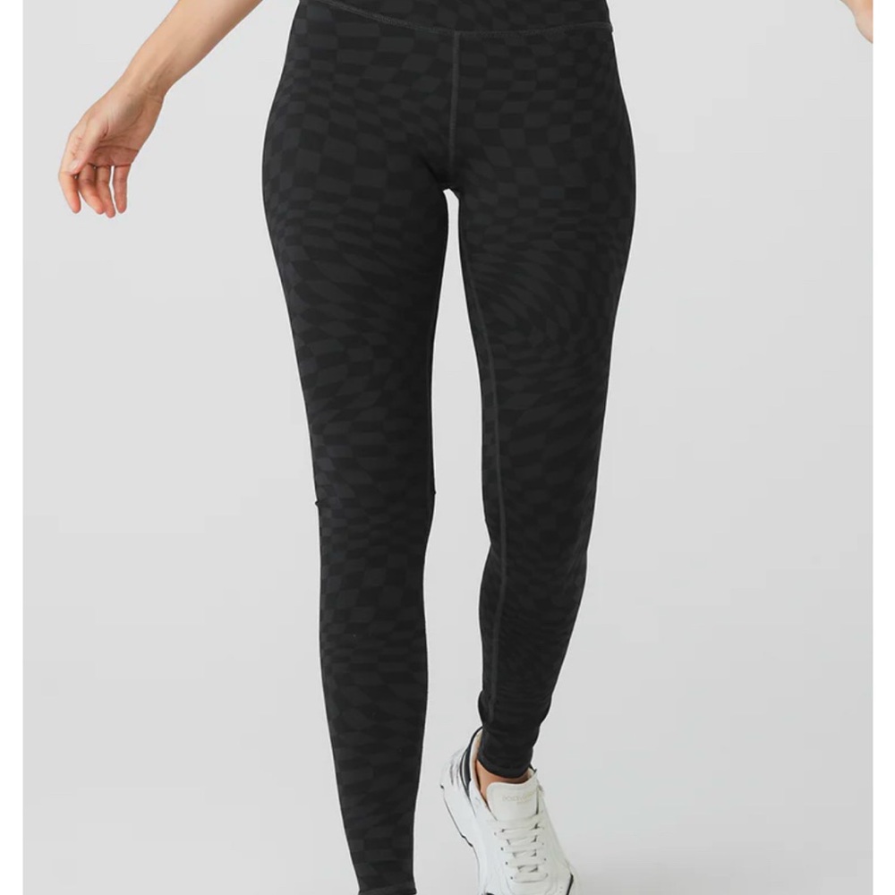 Black Checkered Women's Leggings